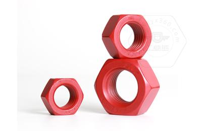 304不锈钢A2-70红色六角螺母DIN934
