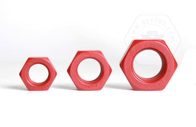 304不锈钢A2-70红色六角螺母DIN934